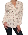 Women's Equipment Femme Brett Rose Print Blouse in Tapioca Size L