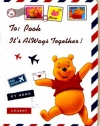 Pooh Bear Airmail Post Stamps Disney Passport Cover