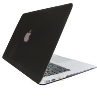 KHOMO Black Rubberized Satin Soft Touch Hard Shell Case Cover for Apple MacBook Air 13'' For new 2010 2011 & 2012 models (including newly released Macbook air)