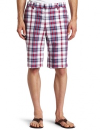 Kenneth Cole New York Mens Plaid Short,Sailor Blue Combo,32