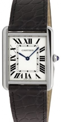 Cartier Men's W5200003 Tank Solo Silver Dial Watch