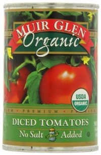 Muir Glen Organic Diced Tomatoes, No Salt, 14.5-Ounce Cans (Pack of 12)