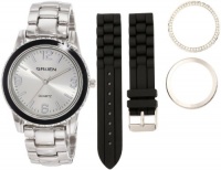 Embassy by Gruen Women's GU001LS Ladies Silver Toned Interchangeable Watch Gift Set