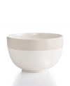 Versatility is king in the amazingly dishwasher- and microwave-safe Classic Band cereal bowl. Stick with clean lines in soft grey and white porcelain or mix and match with floral Lisbon dinnerware, also by Martha Stewart Collection.