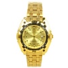 Charlie Jill Men Watch in Gold Dial Goldtone Stainless Steel Bracelet