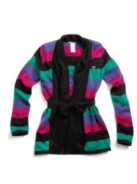 GUESS Kids Girls Big Girl Striped Sweater, MULTICOLORED (7/8)