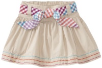 Hartstrings Baby-girls Infant Peached Poplin Belted Skort, Chino, 18 Months