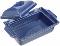 Esprit de Cuisine by Appolia 1 Quart Rectangular Terrine With Lid, Blue