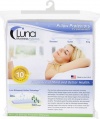 Luna Premium Hypoallergenic Bed Bug Proof Zippered Waterproof Pillow Protector (1) Queen Size - Made In The USA