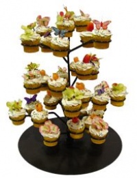 Dress My Cupcake Chloe Cupcake Flower Stand - 3 Dozen White - Stands, Displays, Trees for Cakes & Desserts