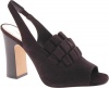 Vince Camuto Women's Jenny Peep Toe Slingback,Black,6.5 M US