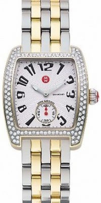 NEW MICHELE URBAN MINI DIAMOND TWO-TONE LADIES WATCH MWW02A000245