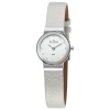 Skagen Women's 358XSSLW Steel Mother-Of-Pearl Dial White Leather Strap Watch