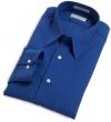 Van Heusen Men's Poplin Solid Long Sleeve Point Collar Shirt,Pacific Blue,17 34/35