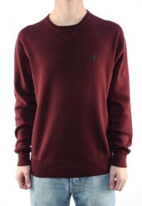 Polo Ralph Lauren Men's Harvard Red Crew Neck Sweater w/Small Green Pony-Large