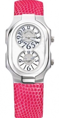 Philip Stein Women's 2-F-FAMOP-ZPI Signature Pink Lizard Leather Strap Watch