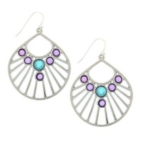 Silver Open Fan Earrings