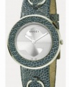 Gucci U-Play Stainless Steel Womens Fashion Strap Watch Silver Dial Quartz YA129401