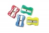 School Smart Hand Held Plastic Pencil Sharpener - Pack of 24 - Assorted Colors