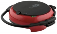 George Foreman GRP106QPGR 360 Electric Nonstick Round-Shaped Grill with 5 Interchangeable Grill Plates, Red