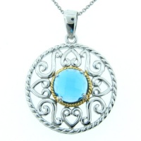 Meredith Leigh Sterling Silver Blue Topaz Necklace