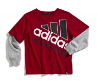 adidas Boys 2-7 Go Big Tee, Adi University Red, 6