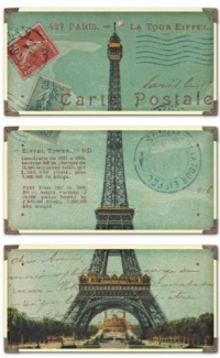 Uttermost Eiffel Tower Carte Postale, Set of 3