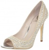 Vince Camuto Women's VC Lexis Peep-Toe Pump,Glaze/Silver Gleam,10 M US