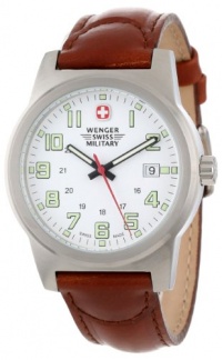 Wenger Swiss Military Men's 72900 Classic Field White Dial Brown Leather Military Watch