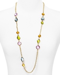 A bold cascade of gemstones make this ABS by Allen Schwartz necklace an effortless, color-pop showpiece.