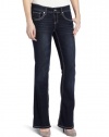 Seven7 Women's Rhinestone Flap Jean, Aubrey Blue, 14