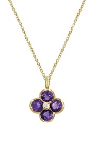 Effy Jewlery Amethyst and Diamond Pendant in 14k Gold, 1.92 TCW