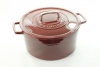 Collector's Enameled Cast Iron Red 8Qt round Casserole