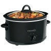 Crock-Pot SCV400B 4-Quart Oval Manual Slow Cooker, Black