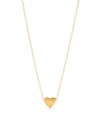 Gorjana Hammered Heart Bead Necklace Gold