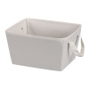 Household Essentials Small Tapered Storage Bin with Handles, Natural Canvas