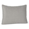 Shimmering waves of metallic thread stream across this decorative pillow from Calvin Klein Home.