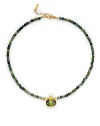 THE LOOKGreen agate beadsPearl detail22k goldplated sterling silver pendantFaceted emerald spinel pendantLobster clasp with metal logo charmTHE MEASUREMENTPendant length, about ¾Length, about 18½ORIGINImported