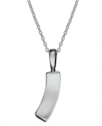 Keep everything in line. Giani Bernini's sleek linear pendant is crafted in sterling silver and comes on a matching chain. Approximate length: 18 inches. Approximate drop: 1/2 inch.