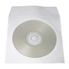 1000 pcs White CD DVD Paper Sleeves Envelopes with Flap and Clear Window