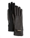 Add a handful of luxe Burberry style to your winter look with these lambskin leather and cashmere gloves.