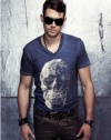 GUESS Tiesto NYT LYF Collection - Mesh Skull T, COSMIC BLUE MULTI (MEDIUM)