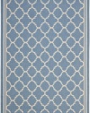 Safavieh Courtyard Collection CY6918-243 Blue and Beige Indoor/Outdoor Area Rug, 5-Feet 3-Inch by 7-Feet 7-Inch