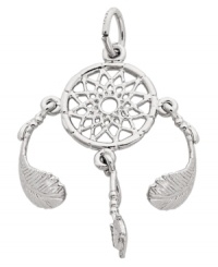 Embrace your inner-bohemian with this breezy style. Rembrandt's chic charm features a polished dream catcher crafted from sterling silver. Charm can easily be added to your favorite necklace or charm bracelet. Approximate drop: 1-1/4 inches.