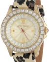 Betsey Johnson Women's BJ00004-02 Analog Leopard Printed Strap Watch