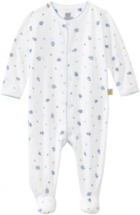 Noa Lily Baby-Boys Newborn Turtle Print Footie, Blue, 9 Months