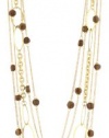 Rachel Reinhardt Nicole Multi-Row Chain Flourite and Wood Necklace