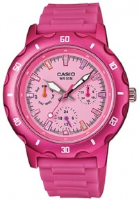 Casio Women's LTP1328-4EV Pink Resin Quartz Watch with Pink Dial