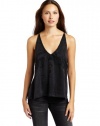 Twelfth St. By Cynthia Vincent Women's Sedona Embroidered Cami, Black, Small