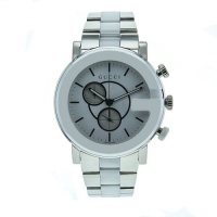 Gucci G-Timeless Chronograph Steel and Ceramic Mens Watch YA101345